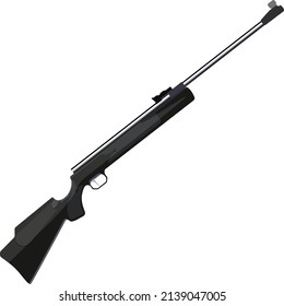 Fusil de rifle, ilustración, vector sobre un fondo blanco.