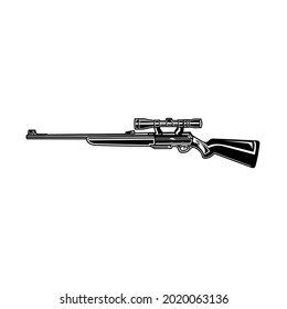 vector de pistola de rifle diseñado aislado en un fondo blanco