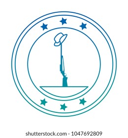 rifle and helmet emblem