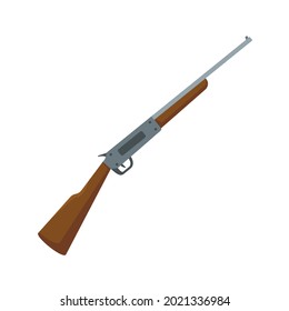 Rifle icon. Flat illustration of rifle vector icon isolated on white background