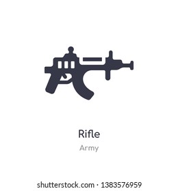 rifle icon. isolated rifle icon vector illustration from army collection. editable sing symbol can be use for web site and mobile app