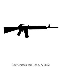 Ícone de Rifle no fundo branco. Ilustração vetorial.