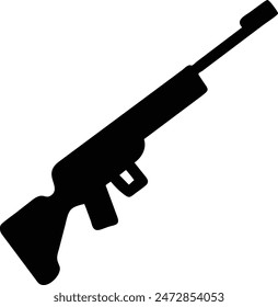 Gewehr-Symbol Silhouette komplett editierbar