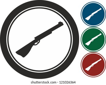 Rifle, icon, vector