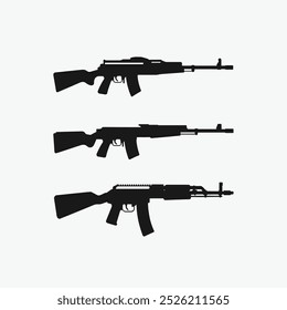 rifle isolado no fundo branco.