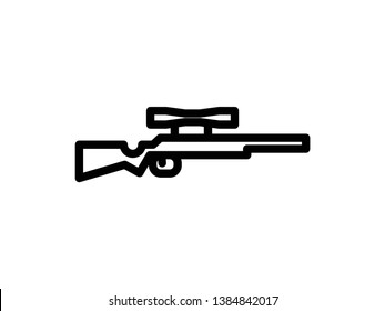rifle line icon. Element of rifle icon for mobile concept and web apps. Thin line rifle icon can be used for web and mobile - Vector