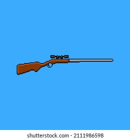 Rifle in pixel art style