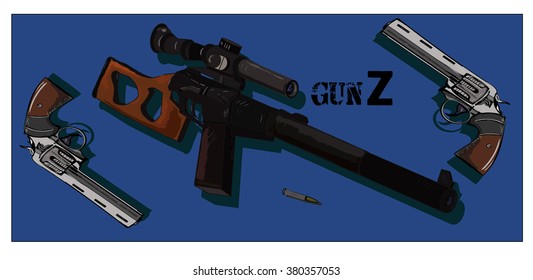 Rifle and revo;vers