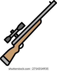 Rifle con el icono del alcance lleno