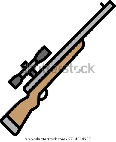 Rifle with Scope Icon Filled