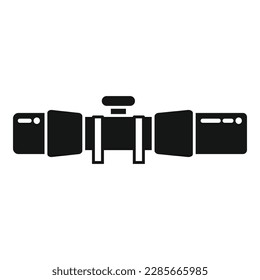 Rifle scope icon simple vector. Gun sight. Cross eye