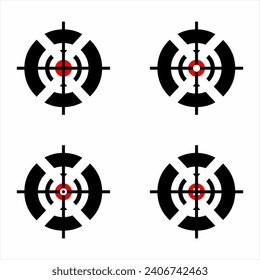 Rifle sight icon illustration. Types of logos and icons. Vector illustration.