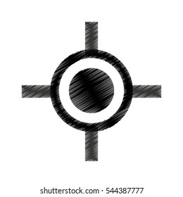 Rifle sight isolated icon vector illustration design