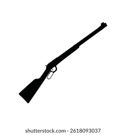 rifle silhouettes vector file with white background