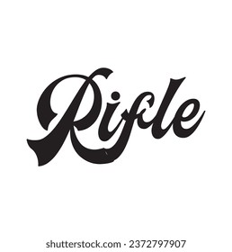 rifle text on white background.