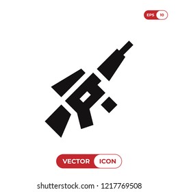 Rifle vector icon. Gun,weapon symbol.