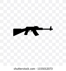 Rifle vector icon isolated on transparent background, Rifle logo concept