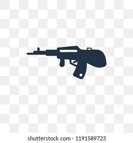 Rifle vector icon isolated on transparent background, Rifle transparency concept can be used web and mobile