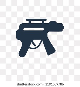 Rifle vector icon isolated on transparent background, Rifle transparency concept can be used web and mobile