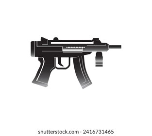Rifle vector icon, terrorist weapon