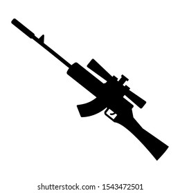 rifle vector icon. War illustration symbol. weapons sign or logo
