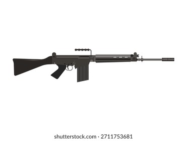 Gewehr, Vektorgrafik einzeln auf weißem Hintergrund