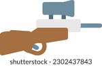 rifle Vector illustration on a transparent background. Premium quality symmbols. Line Color vector icons for concept and graphic design.