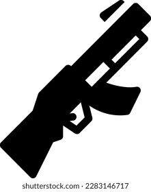 rifle vector illustration on a transparent background.Premium quality symbols.Glyphs vector icons for concept and graphic design.