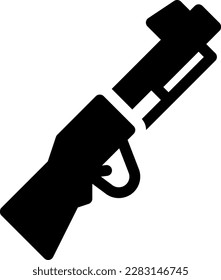 ilustración de vector de rifle en un fondo transparente.Símbolos de calidad premium.Iconos vectoriales de glifos para diseño de concepto y gráfico.