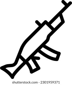 rifle vector illustration on a transparent background.Premium quality symbols.thin line vector icons for concept and graphic design.