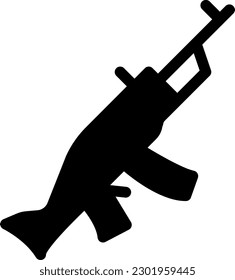ilustración de vector de rifle en un fondo transparente.Símbolos de calidad premium.Iconos vectoriales de glifos para diseño de concepto y gráfico.