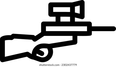 rifle Vector illustration on a transparent background. Premium quality symmbols. Thin line vector icons for concept and graphic design. 
