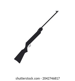 rifle vector isolated on white background. silhouette rifle vector.