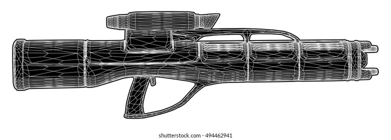 Rifle Vector Isolated On A White Background