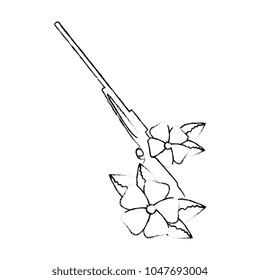 rifle of war with flowers