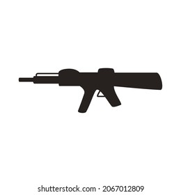 rifle weapon automatic silhouette icon