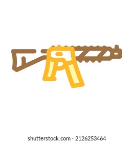 vector de icono de color de arma de rifle. signo de arma de rifle. ilustración de símbolo aislado