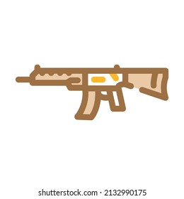 rifle weapon color icon vector. rifle weapon sign. isolated symbol illustration