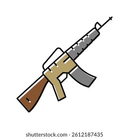 rifle weapon color icon vector. rifle weapon sign. isolated symbol illustration