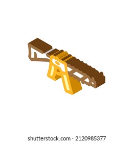 rifle weapon isometric icon vector. rifle weapon sign. isolated symbol illustration