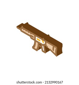 arma de rifle vector de ícono isométrico. signo de arma de rifle. ilustración de símbolo aislado