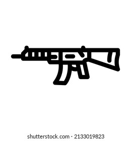rifle weapon line icon vector. rifle weapon sign. isolated contour symbol black illustration