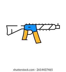 rifle weapon line icon vector. rifle weapon sign. isolated symbol illustration