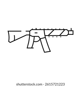 rifle weapon line icon vector. rifle weapon sign. isolated contour symbol black illustration