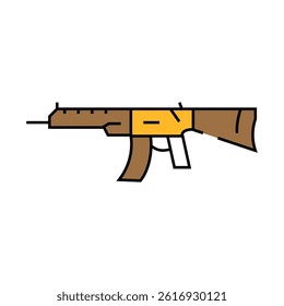 rifle weapon line icon vector. rifle weapon sign. isolated symbol illustration