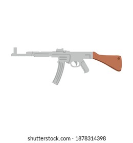 diseño de ilustraciones de vectores de icom aislado de guerra de armas de rifle