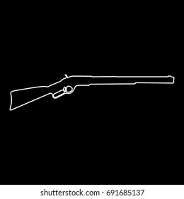 Rifle white icon .