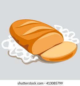 Rifled loaf. Vector illustration.