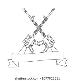 rifles war weapons crossed