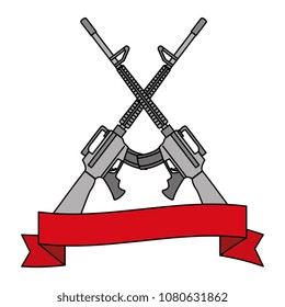 rifles war weapons crossed